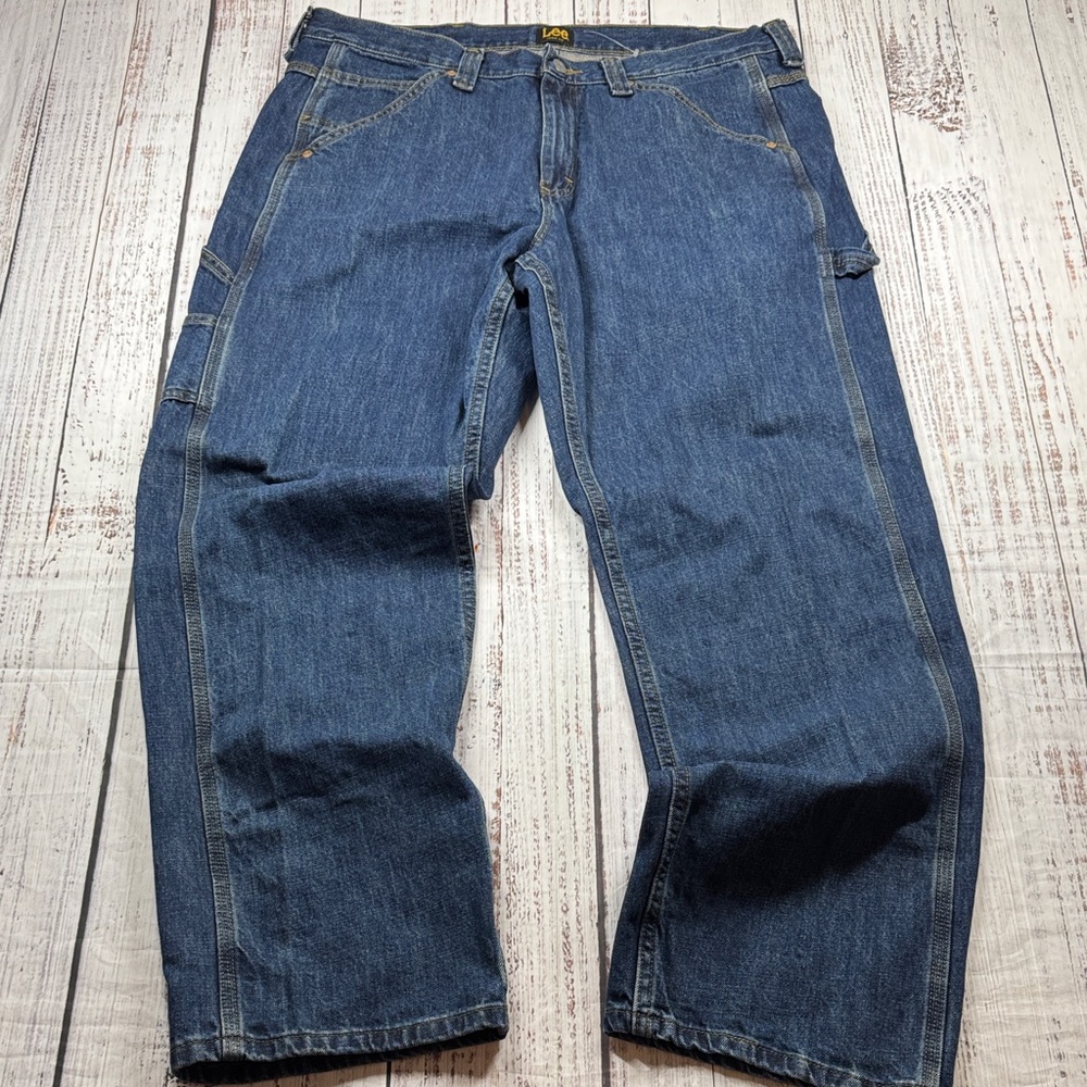 LEE LOOSE FIT CARPENTER JEANS MEN'S SIZE 32*37* X 32*31* DENIM WORKWEAR BAGGY